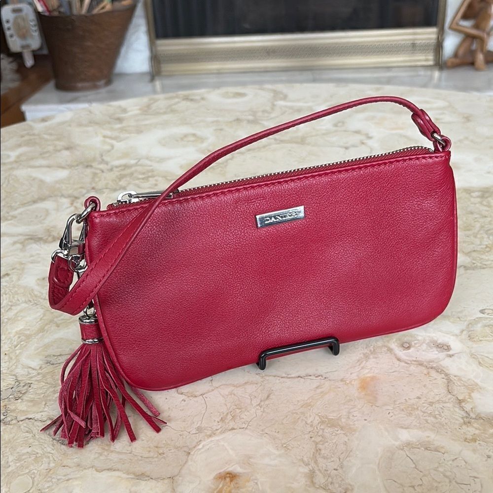 Danier Leather Red Wristlet Mini Purse